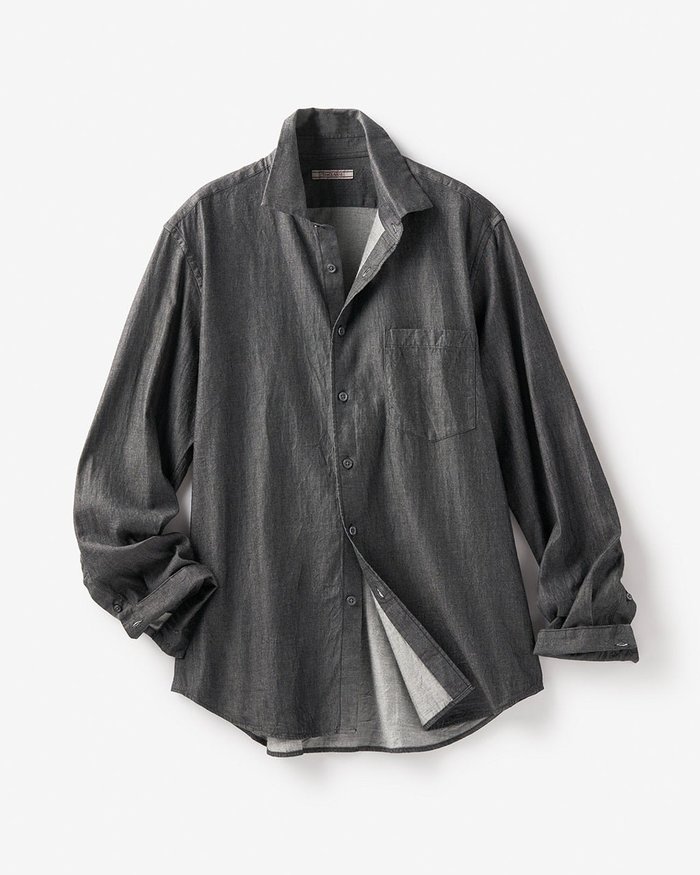 【ドゥクラッセ/DoCLASSE / MEN】のSOLOTEX(R)シャンブレーシャツ インテリア・キッズ・メンズ・レディースファッション・服の通販 founy(ファニー) https://founy.com/ ファッション Fashion メンズファッション Fashion for Men ストレッチ Stretch, Stretchy Fabric デニム Denim, Jeans Material メンズ Men's, Menswear |ID: prp329100003117720 ipo3291000000035796777