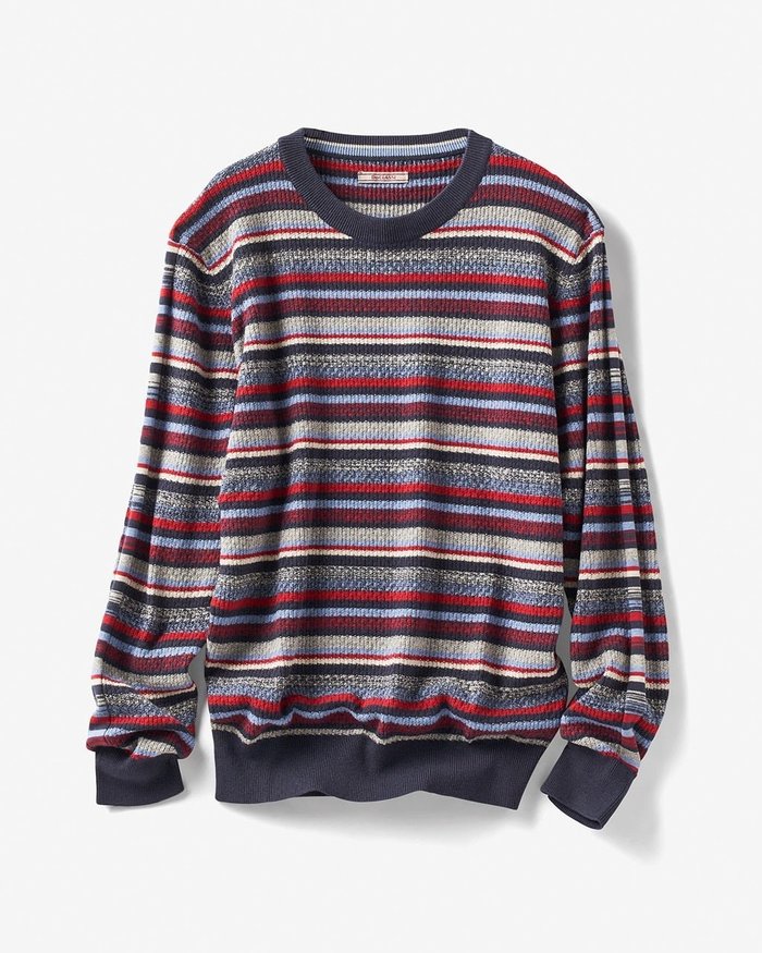 【ドゥクラッセ/DoCLASSE / MEN】のマルチボーダーニット インテリア・キッズ・メンズ・レディースファッション・服の通販 founy(ファニー) https://founy.com/ ファッション Fashion メンズファッション Fashion for Men セーター Sweater, Knitwear ベーシック Basic, Essential ボーダー Border, Stripe メンズ Men's, Menswear 無地 Plain, Solid Color |ID: prp329100003117736 ipo3291000000028257150