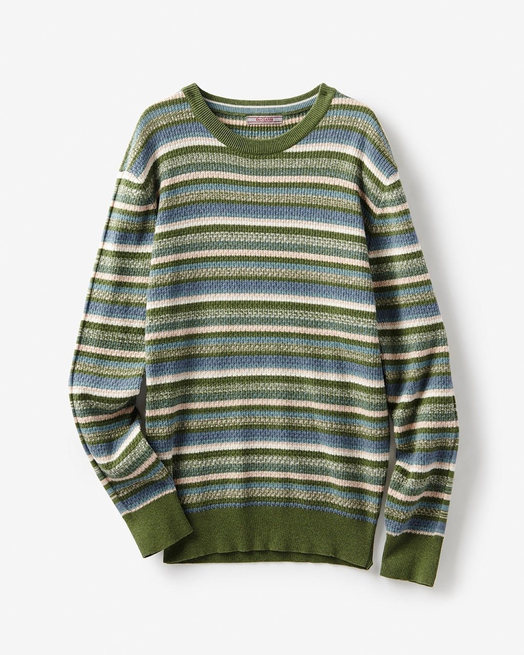 【ドゥクラッセ/DoCLASSE / MEN】のマルチボーダーニット インテリア・キッズ・メンズ・レディースファッション・服の通販 founy(ファニー) 　ファッション　Fashion　メンズファッション　Fashion for Men　セーター　Sweater, Knitwear　ベーシック　Basic, Essential　ボーダー　Border, Stripe　メンズ　Men's, Menswear　無地　Plain, Solid Color　グリーン・パターン|ID: prp329100003117736 ipo3291000000028257152
