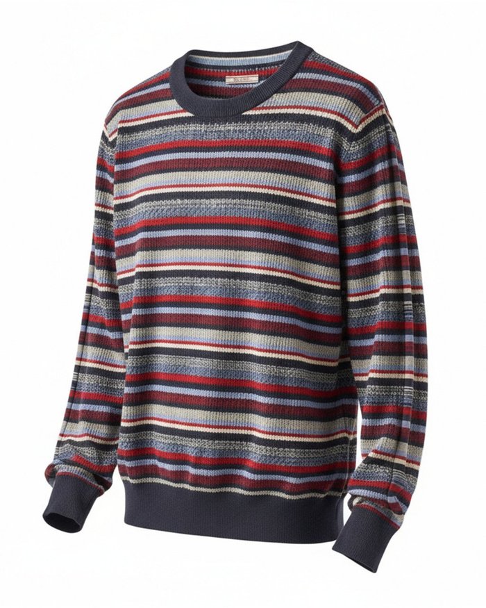 【ドゥクラッセ/DoCLASSE / MEN】のマルチボーダーニット インテリア・キッズ・メンズ・レディースファッション・服の通販 founy(ファニー) https://founy.com/ ファッション Fashion メンズファッション Fashion for Men セーター Sweater, Knitwear ベーシック Basic, Essential ボーダー Border, Stripe メンズ Men's, Menswear 無地 Plain, Solid Color |ID: prp329100003117736 ipo3291000000035794800