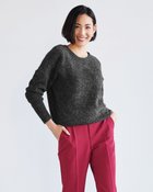 【ドゥクラッセ/DoCLASSE】のイタリア糸・アルパカ混ブークレセーター チャコール|ID: prp329100003117755 ipo3291000000035798214