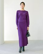 【ドゥクラッセ/DoCLASSE】のブラウジング・ニットフレアワンピース 人気、トレンドファッション・服の通販 founy(ファニー) ファッション Fashion レディースファッション WOMEN ワンピース Dress ブラウジング Browsing 畦 Ridge thumbnail パープル|ID: prp329100003117792 ipo3291000000028257044