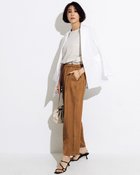 【ドゥクラッセ/DoCLASSE】のドレープサテン・ワイドパンツ キャメル|ID: prp329100003117804 ipo3291000000028257065