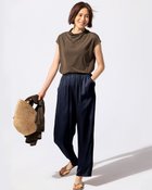 【ドゥクラッセ/DoCLASSE】のドレープサテン・ワイドパンツ ネイビー|ID: prp329100003117804 ipo3291000000028257067