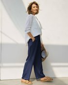 【ドゥクラッセ/DoCLASSE】のドレープサテン・ワイドパンツ ネイビー|ID: prp329100003117804 ipo3291000000035893799