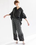 【ドゥクラッセ/DoCLASSE】のドレープサテン・ワイドパンツ ブラック|ID: prp329100003117804 ipo3291000000035893808