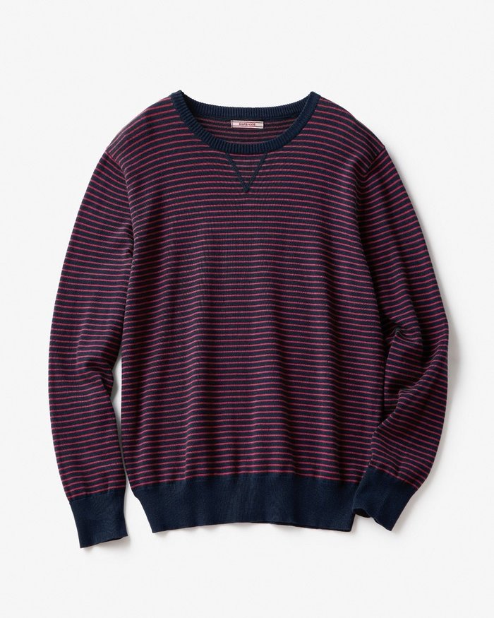 【ドゥクラッセ/DoCLASSE / MEN】のボーダークルーネックセーター インテリア・キッズ・メンズ・レディースファッション・服の通販 founy(ファニー) https://founy.com/ ファッション Fashion メンズファッション Fashion for Men なめらか Smooth, Silky Texture セーター Sweater, Knitwear ボーダー Border, Stripe メンズ Men's, Menswear |ID: prp329100003117806 ipo3291000000028257074