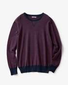 【ドゥクラッセ/DoCLASSE / MEN】のボーダークルーネックセーター ネイビー×レッド|ID: prp329100003117806 ipo3291000000028257075