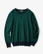 【ドゥクラッセ/DoCLASSE / MEN】のボーダークルーネックセーター ネイビー×グリーン|ID: prp329100003117806 ipo3291000000028257076