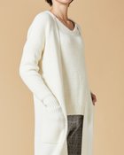 【ドゥクラッセ/DoCLASSE】のイタリア糸・カシミヤ混畦カーディガン オフホワイト|ID: prp329100003117824 ipo3291000000035893826