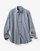 【ドゥクラッセ/DoCLASSE / MEN】のコットンドビー・ドレスロール襟シャツ ブルー・パターン|ID: prp329100003117828 ipo3291000000028257114