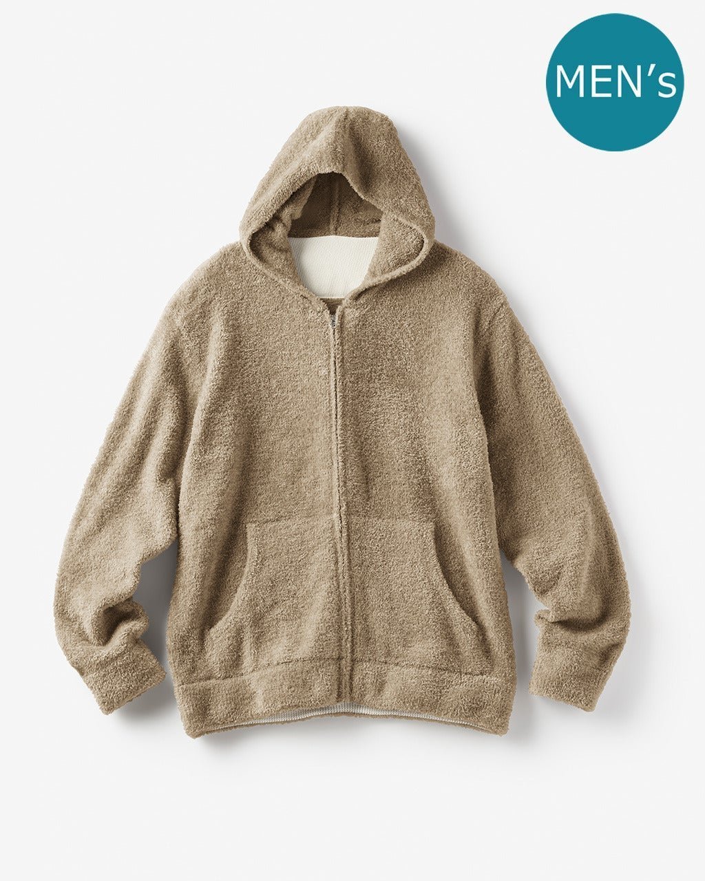 【ヌックル/Nukle】のNukle・MENSテディパーカー インテリア・キッズ・メンズ・レディースファッション・服の通販 founy(ファニー) 　ファッション　Fashion　レディースファッション　Fashion for Women　トップス・カットソー　Cut & Sew Tops　カーディガン・羽織り　Layered Style Cardigans　レディースパーカー・カジュアルフーディー　Casual Hoodies & Sweatshirts　なめらか　Smooth, Silky Texture　カーディガン　Cardigan, Knitwear　パーカー　Hoodie, Parka　ミックス　Mix, Mixed Style　リラックス　Relax, Relaxed Fit　ベージュ|ID: prp329100003117851 ipo3291000000035893772