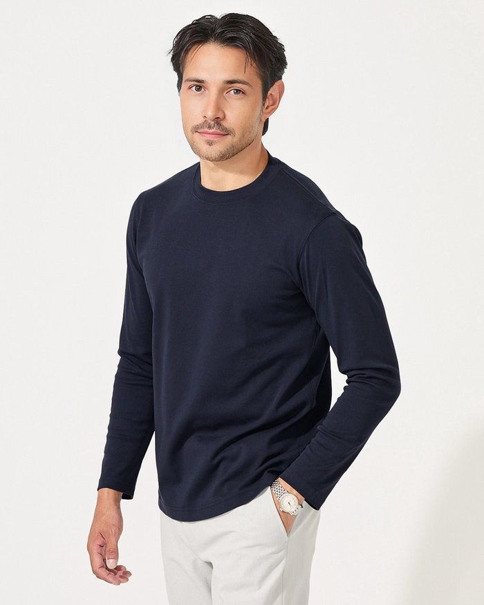 【ドゥクラッセ/DoCLASSE / MEN】のクルーネック/長袖・ドゥクラッセT インテリア・キッズ・メンズ・レディースファッション・服の通販 founy(ファニー) https://founy.com/ ファッション Fashion メンズファッション Fashion for Men トップス・カットソー Cut & Sew Tops メンズシャツ Shirts ポロシャツ / きれいめカジュアルスタイル Polo Shirts メンズ Men's, Menswear 長袖 Long Sleeve, Full Sleeve |ID: prp329100003117852 ipo3291000000034296373