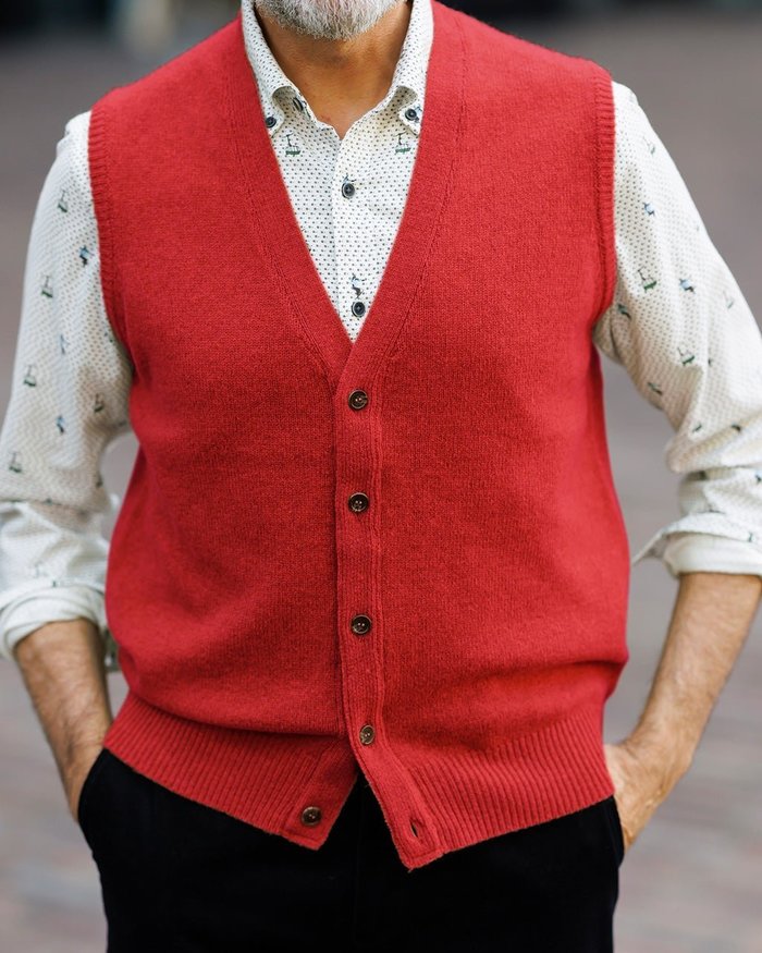 【ドゥクラッセ/DoCLASSE / MEN】のラムズウール前開きベスト インテリア・キッズ・メンズ・レディースファッション・服の通販 founy(ファニー) https://founy.com/ ファッション Fashion メンズファッション Fashion for Men ジャケット Jacket, Outerwear ベスト Vest, Waistcoat メンズ Men's, Menswear |ID: prp329100003117853 ipo3291000000030476450