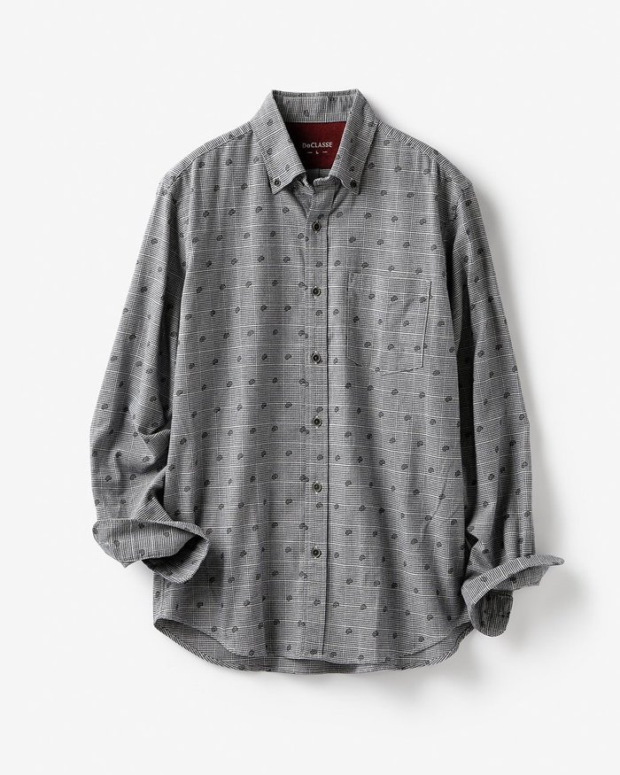 【ドゥクラッセ/DoCLASSE / MEN】のフランネル柄プリントシャツ インテリア・キッズ・メンズ・レディースファッション・服の通販 founy(ファニー) https://founy.com/ ファッション Fashion メンズファッション Fashion for Men ドレス Dress, One-Piece フィット Fit, Slim Fit プリント Print, Printed Pattern メンズ Men's, Menswear 人気 Popular, Best Seller |ID: prp329100003117858 ipo3291000000028256891