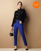 【ドゥクラッセ/DoCLASSE】の裏起毛カットジョーゼット・テーパード68㎝ ロイヤルブルー|ID: prp329100003117864 ipo3291000000035893789