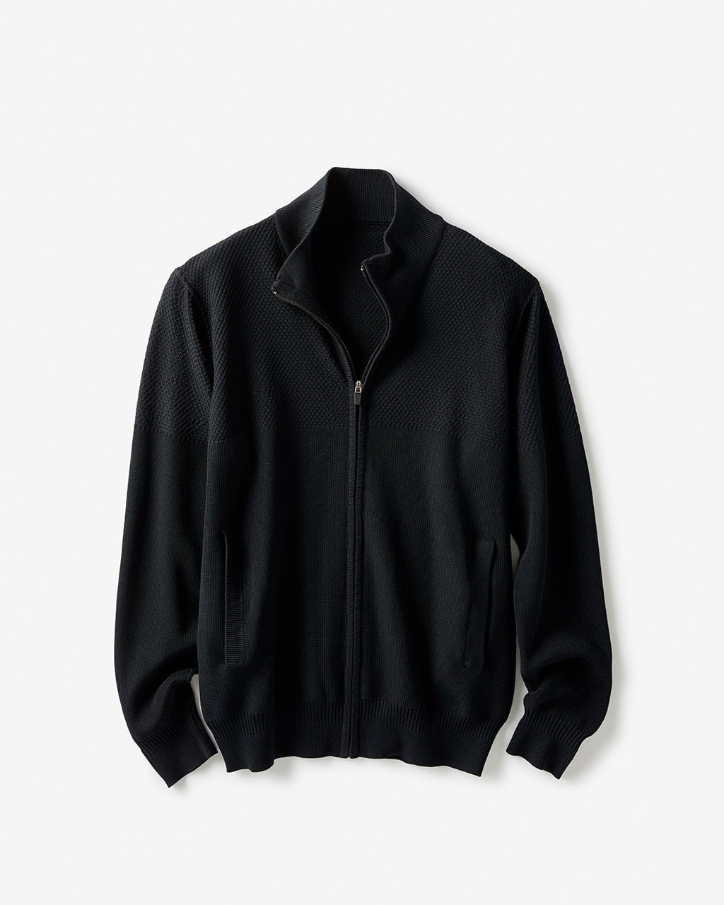【ドゥクラッセ/DoCLASSE / MEN】のサスティナブルジップカーディガン インテリア・キッズ・メンズ・レディースファッション・服の通販 founy(ファニー) 　ファッション　Fashion　メンズファッション　Fashion for Men　カーディガン　Cardigan, Knitwear　ブルゾン　Blouson, Bomber Jacket　メンズ　Men's, Menswear　吸水　Absorbent, Quick-Dry　軽量　Lightweight, Ultra Light　ブラック|ID: prp329100003117865 ipo3291000000028256916