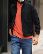 【ドゥクラッセ/DoCLASSE / MEN】のスエットZIPブルゾン ネイビー|ID: prp329100003117871 ipo3291000000035795852