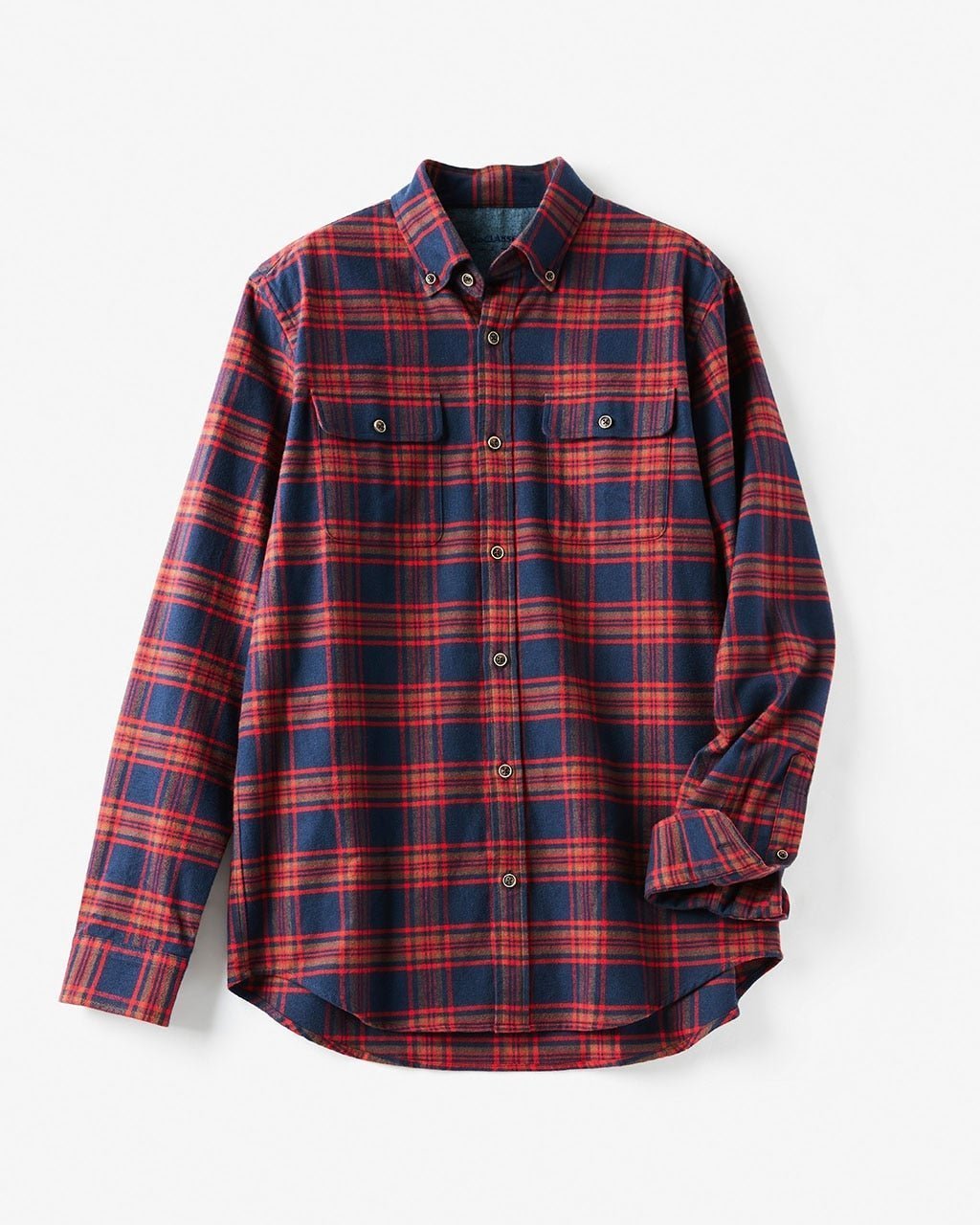 【ドゥクラッセ/DoCLASSE / MEN】のヘビーフランネルシャツ インテリア・キッズ・メンズ・レディースファッション・服の通販 founy(ファニー) 　ファッション　Fashion　メンズファッション　Fashion for Men　ドレス　Dress, One-Piece　フラップ　Flap, Flap Pocket　ポケット　Pocket, Pocket Detail　メンズ　Men's, Menswear　定番　Standard, Basic Item　レッドxネイビー|ID: prp329100003117884 ipo3291000000028256957