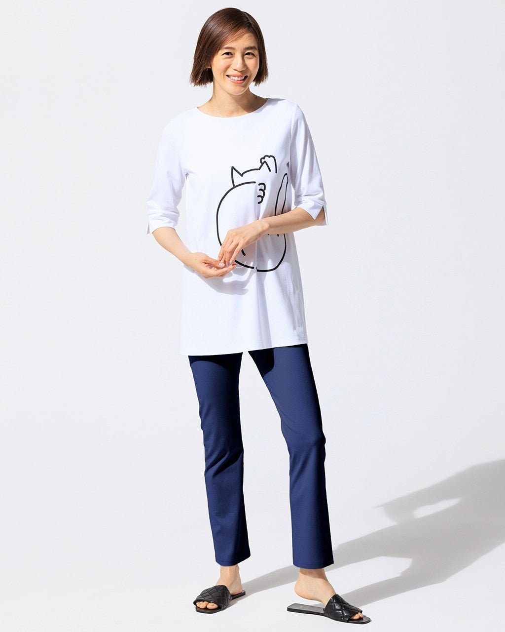 【ドゥクラッセ/DoCLASSE】の超長綿・レギンス インテリア・キッズ・メンズ・レディースファッション・服の通販 founy(ファニー) 　ファッション　Fashion　レディースファッション　WOMEN　パンツ　Pants　レギンス　Leggings　カットソー　Cut And Sew　ボトム　Bottom　レギンス　Leggings　ネイビー|ID: prp329100003117893 ipo3291000000028256979