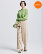 【ドゥクラッセ/DoCLASSE】のウール混ファインニードル・ワイドパンツ オートミール|ID: prp329100003117917 ipo3291000000035795255