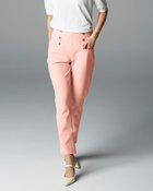 【ドゥクラッセ/DoCLASSE】の美脚ストレッチ・ボタンデザインテーパード ライトピンク|ID: prp329100003117933 ipo3291000000035799063