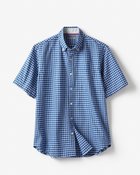 【ドゥクラッセ/DoCLASSE / MEN】のナチュラルオックスシャツ半袖ボタンダウン ネイビーチェック|ID: prp329100003117972 ipo3291000000028256646