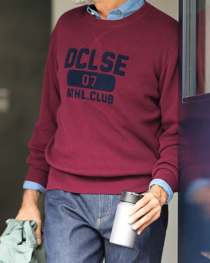 【ドゥクラッセ/DoCLASSE / MEN】のコットンスラブニット/クルーネック インテリア・キッズ・メンズ・レディースファッション・服の通販 founy(ファニー) https://founy.com/ ファッション Fashion メンズファッション Fashion for Men ゴルフ Golf スウェット / スエット Sweatshirt, Sweatwear セーター Sweater, Knitwear メンズ Men's, Menswear |ID: prp329100003117975 ipo3291000000028256649