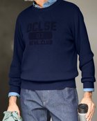 【ドゥクラッセ/DoCLASSE / MEN】のコットンスラブニット/クルーネック ネイビー|ID: prp329100003117975 ipo3291000000035796746