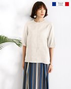 【ドゥクラッセ/DoCLASSE】の細番手フレンチリネン・バックリボンブラウス 人気、トレンドファッション・服の通販 founy(ファニー) ファッション Fashion レディースファッション Fashion for Women トップス・カットソー Cut & Sew Tops シャツ・ブラウス・オフィスカジュアル Elegant Blouses & Button-Ups イエロー Yellow スリーブ Sleeve, Long Sleeve / Short Sleeve トレンド Trend, Trending Now パープル Purple, Violet リネン Linen, Linen Fabric リボン Ribbon, Bow 人気 Popular, Best Seller 定番 Standard, Basic Item thumbnail ストーン|ID: prp329100003117993 ipo3291000000033172067