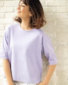 【ドゥクラッセ/DoCLASSE】の抜け感クルーネック/5分袖・ドゥクラッセTシャツ ラベンダー|ID: prp329100003118041 ipo3291000000028256573