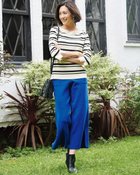 【ドゥクラッセ/DoCLASSE】の総針編みニット・スリットワイドパンツ ロイヤルブルー|ID: prp329100003118050 ipo3291000000028256596
