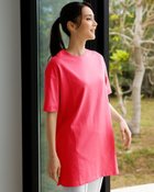 【ドゥクラッセ/DoCLASSE】の太番手コットン・天竺ビッグTシャツ フューシャピンク|ID: prp329100003118055 ipo3291000000028262484