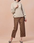 【ドゥクラッセ/DoCLASSE】のエコレザー・クロップトパンツ ブラウン|ID: prp329100003118058 ipo3291000000028256610