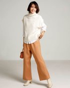 【ドゥクラッセ/DoCLASSE】のジャカード編み・ワイドパンツ キャメル|ID: prp329100003118089 ipo3291000000028256273