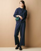 【ドゥクラッセ/DoCLASSE】のジャカード編み・ワイドパンツ ネイビー|ID: prp329100003118089 ipo3291000000028256274