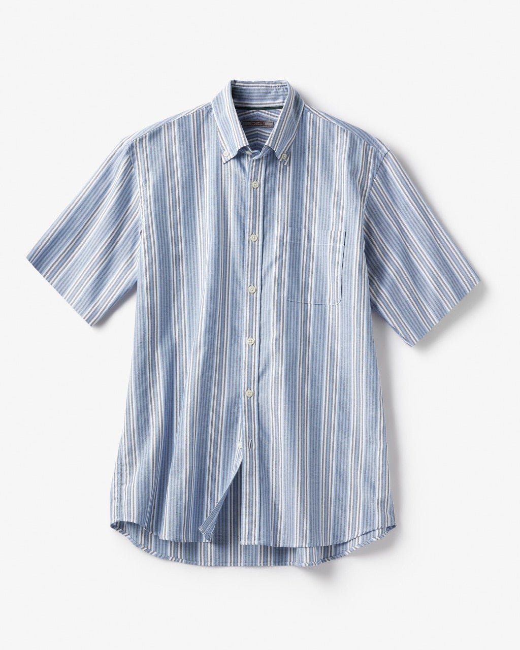 【ドゥクラッセ/DoCLASSE / MEN】のナチュラルオックスシャツ半袖 インテリア・キッズ・メンズ・レディースファッション・服の通販 founy(ファニー) 　ファッション　Fashion　メンズファッション　Fashion for Men　フィット　Fit, Slim Fit　メンズ　Men's, Menswear　ヨーク　Yoke, Yoke Design　人気　Popular, Best Seller　半袖　Short Sleeve, Half Sleeve　サックスストライプ|ID: prp329100003118119 ipo3291000000028256329