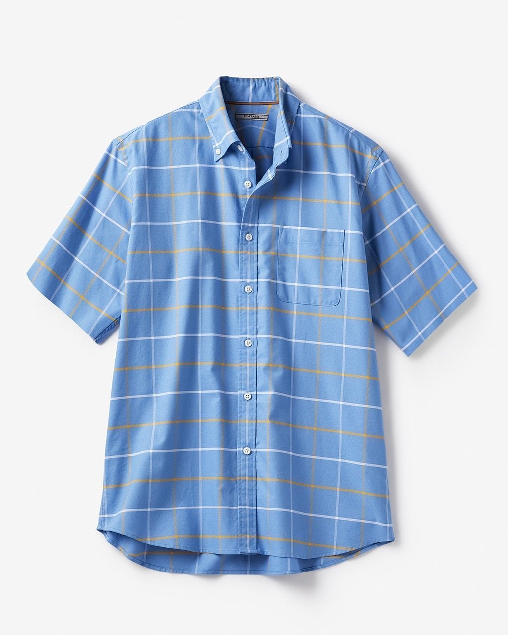 【ドゥクラッセ/DoCLASSE / MEN】のナチュラルオックスシャツ半袖 インテリア・キッズ・メンズ・レディースファッション・服の通販 founy(ファニー) 　ファッション　Fashion　メンズファッション　Fashion for Men　フィット　Fit, Slim Fit　メンズ　Men's, Menswear　ヨーク　Yoke, Yoke Design　人気　Popular, Best Seller　半袖　Short Sleeve, Half Sleeve　サックスチェック|ID: prp329100003118119 ipo3291000000028256331