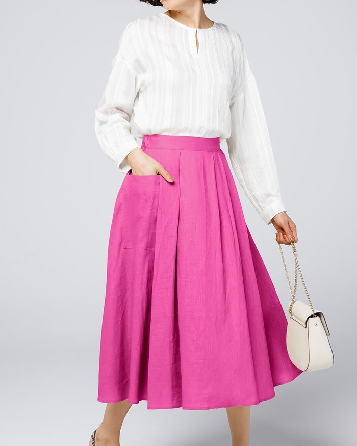 【ドゥクラッセ/DoCLASSE】の14番リネン・2WAYフレアスカート インテリア・キッズ・メンズ・レディースファッション・服の通販 founy(ファニー) https://founy.com/ ファッション Fashion レディースファッション Fashion for Women スカート Skirts Aライン・フレアスカート A-Line & Flared Skirts フレア Flare, Flared フロント Front, Front Design プリーツ Pleats, Pleated リネン Linen, Linen Fabric 夏 Summer ビジネス 仕事 通勤 Business / Work / Commuting |ID: prp329100003118218 ipo3291000000035798768