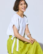 【ドゥクラッセ/DoCLASSE】のリボンスリット・ポンチョ風トップス ホワイト|ID: prp329100003118244 ipo3291000000035796772