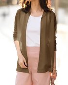 【ドゥクラッセ/DoCLASSE】のイタリア糸・羽織りニットジャケット ブラウン|ID: prp329100003118262 ipo3291000000035794960