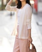 【ドゥクラッセ/DoCLASSE】のイタリア糸・羽織りニットジャケット アイボリー|ID: prp329100003118262 ipo3291000000035794965