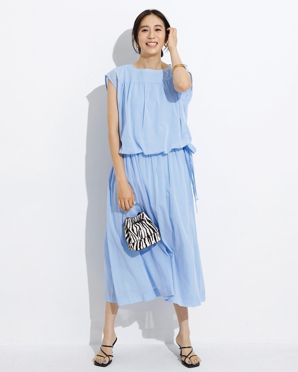 【ドゥクラッセ/DoCLASSE】のコットンボイル・2WAYレイヤードワンピース インテリア・キッズ・メンズ・レディースファッション・服の通販 founy(ファニー) 　ファッション　Fashion　レディースファッション　Fashion for Women　ワンピース　Dresses　ギャザー　Gathered, Ruffled　セットアップ　Set-Up, Coordinated Outfit　フレンチ　French, French Style　リボン　Ribbon, Bow　夏　Summer　サックス|ID: prp329100003118282 ipo3291000000036008707