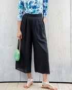 【ドゥクラッセ/DoCLASSE】の強撚ボイル・ワイドクロップドパンツ ミッドナイトブルー|ID: prp329100003118290 ipo3291000000035799589