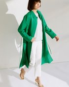 【ドゥクラッセ/DoCLASSE】のリネンレーヨン・ステンカラーコート グリーン|ID: prp329100003118295 ipo3291000000021135064