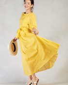 【ドゥクラッセ/DoCLASSE】のエアリーコットン・ウエストリボンワンピ 人気、トレンドファッション・服の通販 founy(ファニー) ファッション Fashion レディースファッション Fashion for Women ワンピース Dresses キャミソール Camisole, Spaghetti Strap Top リボン Ribbon, Bow 夏 Summer thumbnail イエロー|ID: prp329100003118322 ipo3291000000035798098