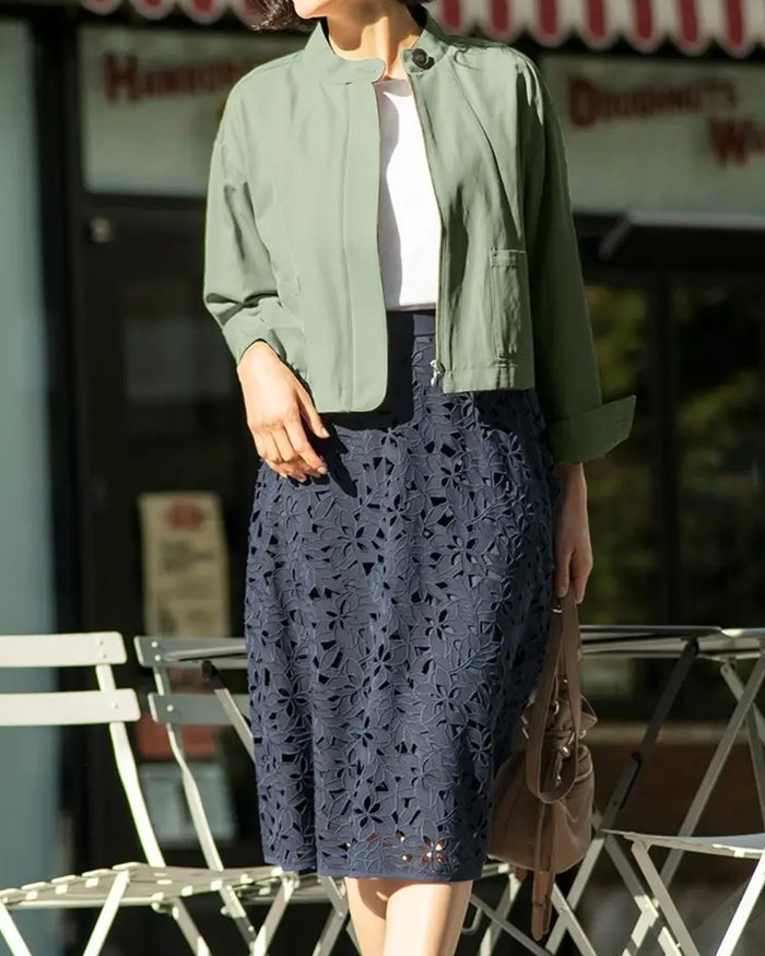 【ドゥクラッセ/DoCLASSE】のコットンギャバジン・スタンドジャケット インテリア・キッズ・メンズ・レディースファッション・服の通販 founy(ファニー) https://founy.com/ ファッション Fashion レディースファッション Fashion for Women アウター Coat / Outerwear Collection レディースジャケット・軽アウター Jackets コンパクト Compact, Small Size シンプル Simple, Minimal ジャケット Jacket, Outerwear スタイリッシュ Stylish, Fashionable トレンチ Trench, Trench Coat ブルゾン Blouson, Bomber Jacket |ID: prp329100003118331 ipo3291000000035796787