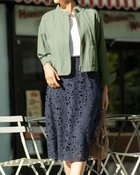 【ドゥクラッセ/DoCLASSE】のコットンギャバジン・スタンドジャケット オリーブ|ID: prp329100003118331 ipo3291000000035796797