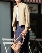 【ドゥクラッセ/DoCLASSE】のコットンギャバジン・スタンドジャケット ベージュ|ID: prp329100003118331 ipo3291000000035796801