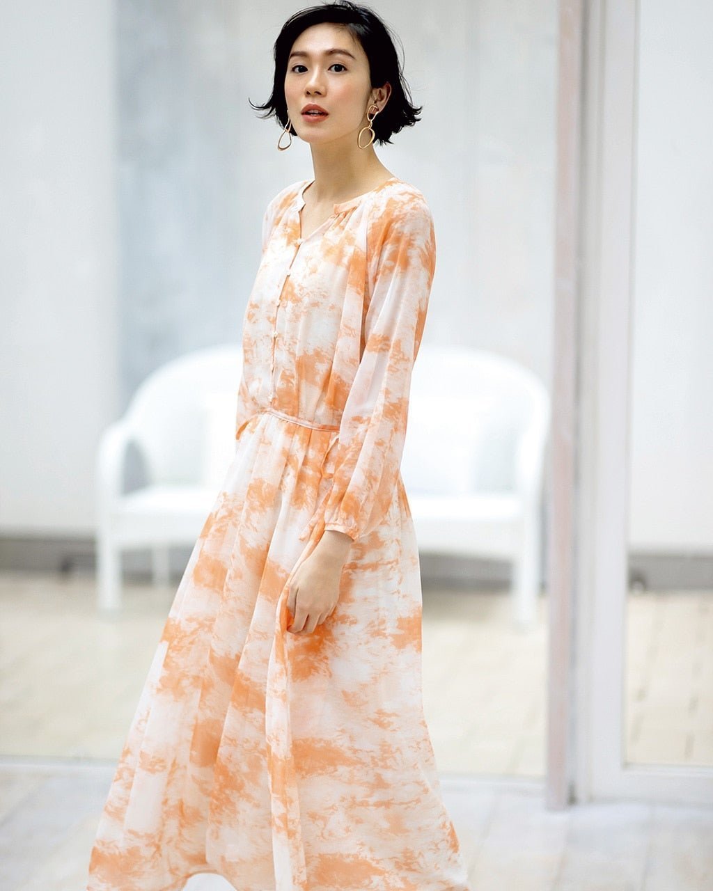 【ドゥクラッセ/DoCLASSE】のタイダイシフォン・ワンピース 人気、トレンドファッション・服の通販 founy(ファニー) ファッション Fashion レディースファッション Fashion for Women ワンピース Dresses オレンジ Orange シフォン Chiffon, Lightweight Fabric リゾート Resort, Vacation Style 夏 Summer other-1|ID: prp329100003118339 ipo3291000000035799139